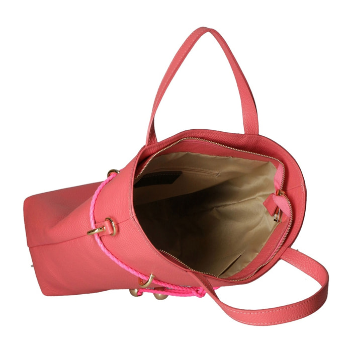 Borsa a mano da donna Made in Italy - Modello Lucilla - Vera pelle - 32.0 x 29.0 x 12.0 cm