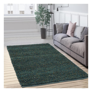 Tapis salon et chambre tissé en laine motif uni HAKA