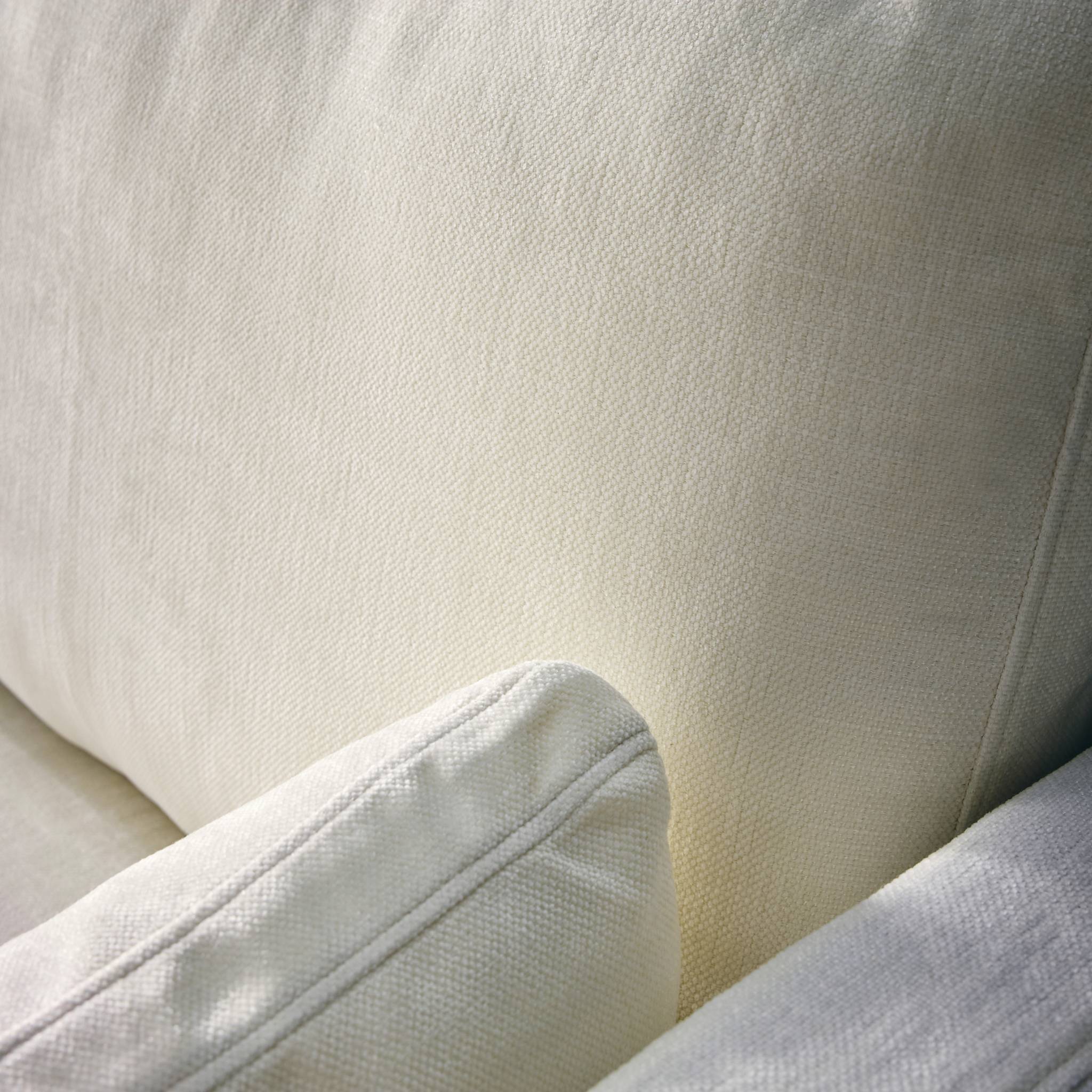 Canapé 2 places déhoussable tissu blanc L 198 x P 88 x H 85cm - Neo