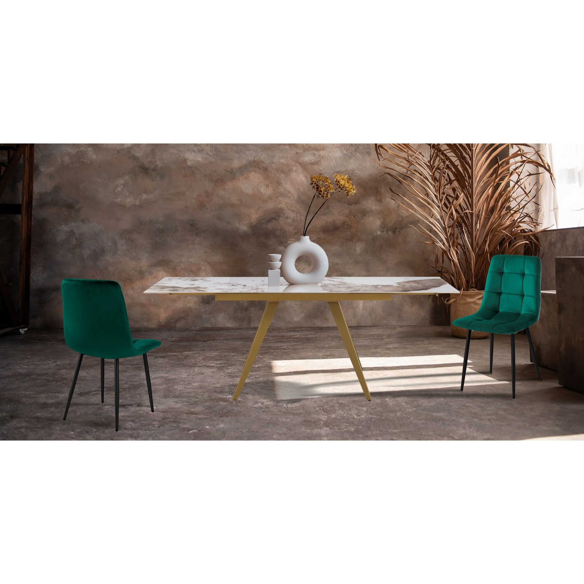 Tomasucci Table extensible EKA GOLD - ONICE MARBLE