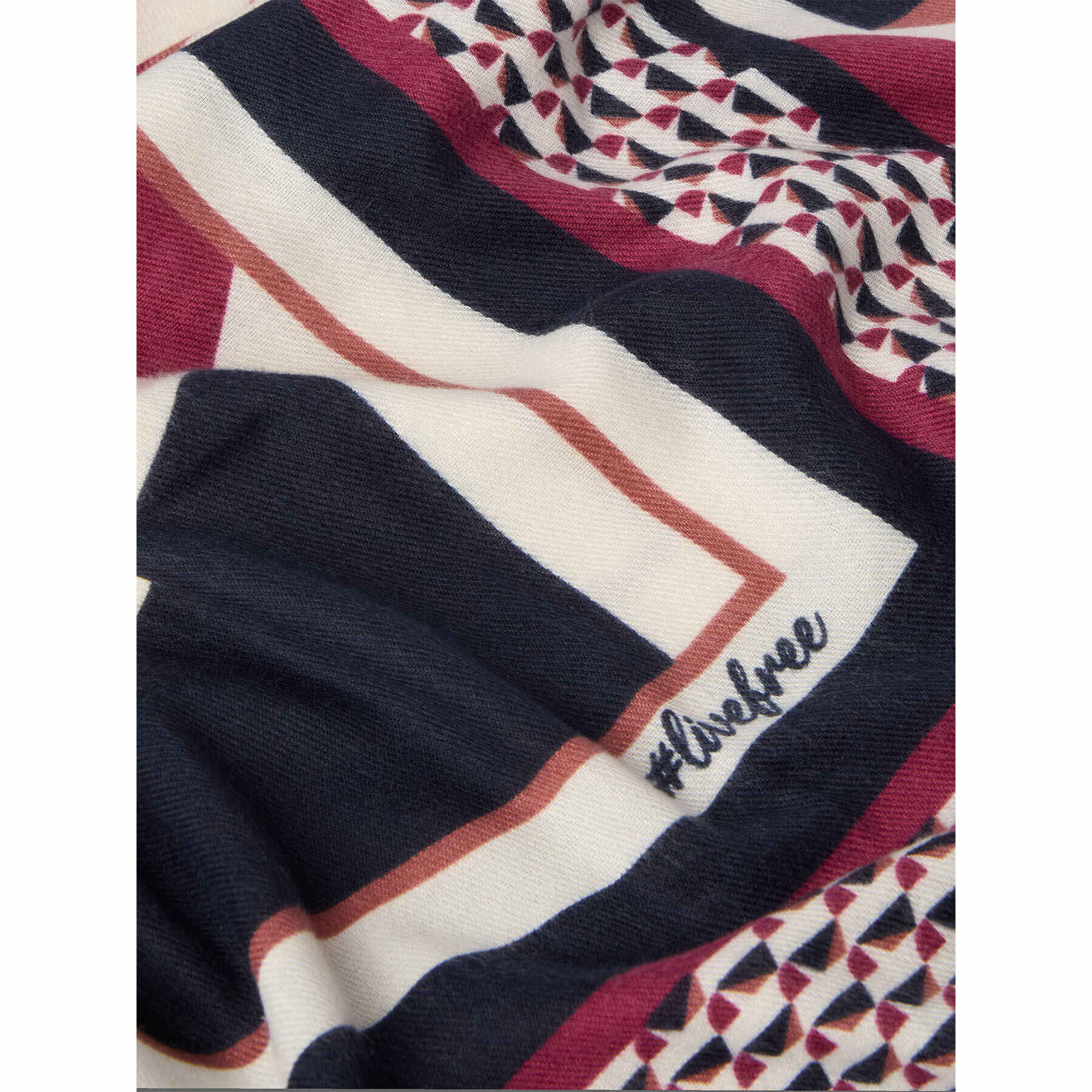 Fiorella Rubino - Foulard lungo con stampa geometrica - Bordeaux