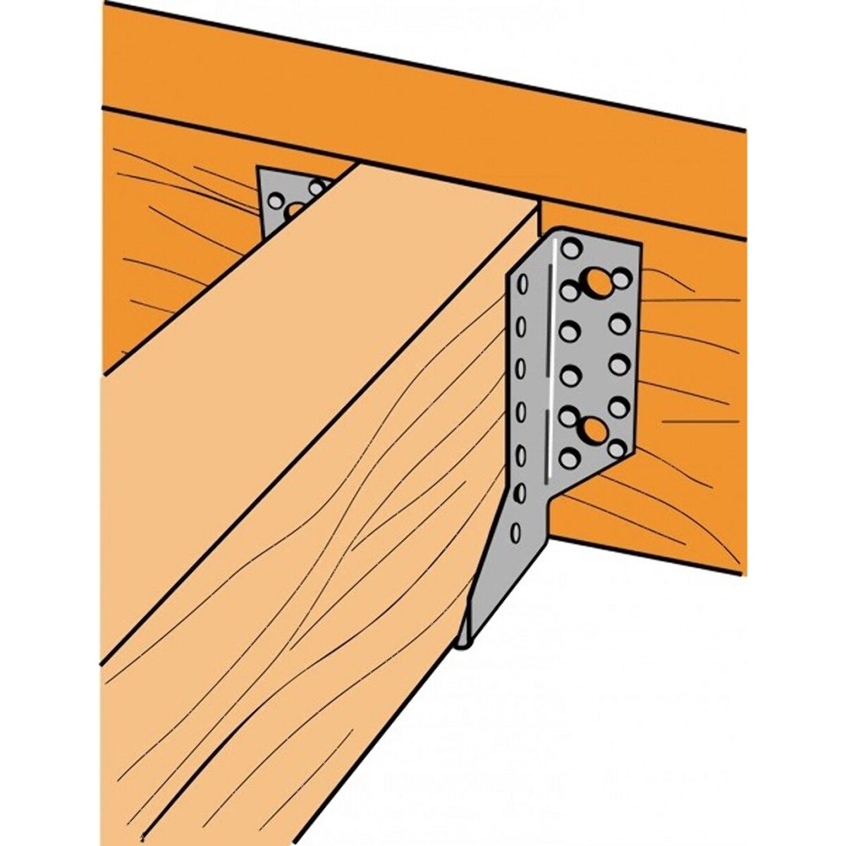 Sabot deux éléments SIMPSON - Gauche - 30x158x84mm - ép. 2mm - SDEG380/30 - multiples de 50