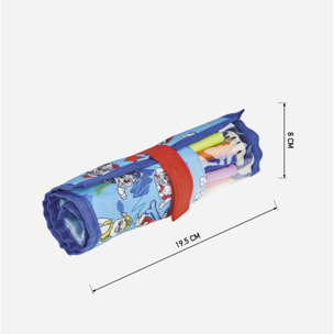 Paw Patrol Astuccio Rotolo con Pennarelli e Pastelli unisex Paw Multicolor