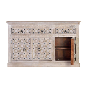 Aparador de Madera de Mango Estilo Mediterráneo Moderno