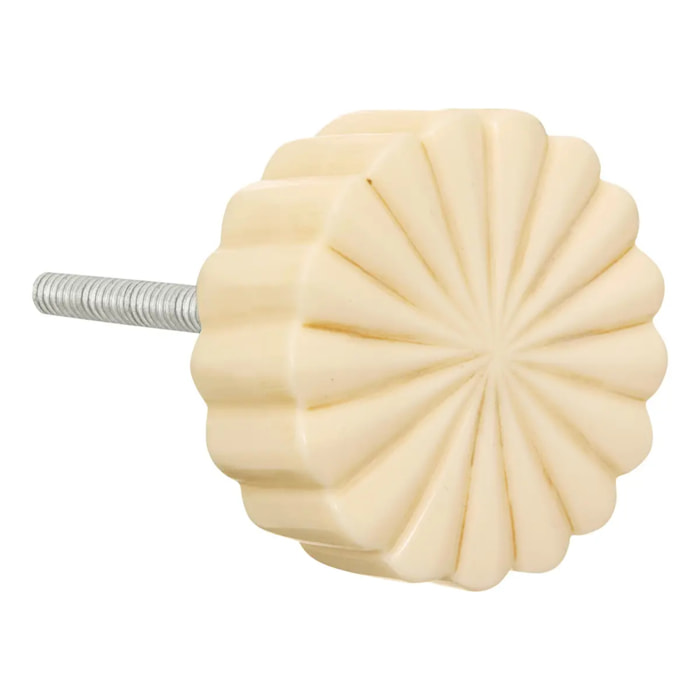 Lot de 2 boutons de meuble Clea creme