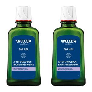 WELEDA - Duo Baume Après-Rasage - Protège et apaise - Certifié Natrue**- Flacon 100 ml  x 2