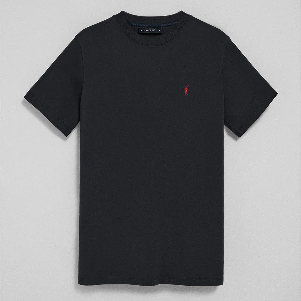 Maglietta blu marino a girocollo e ricamo Rigby Go