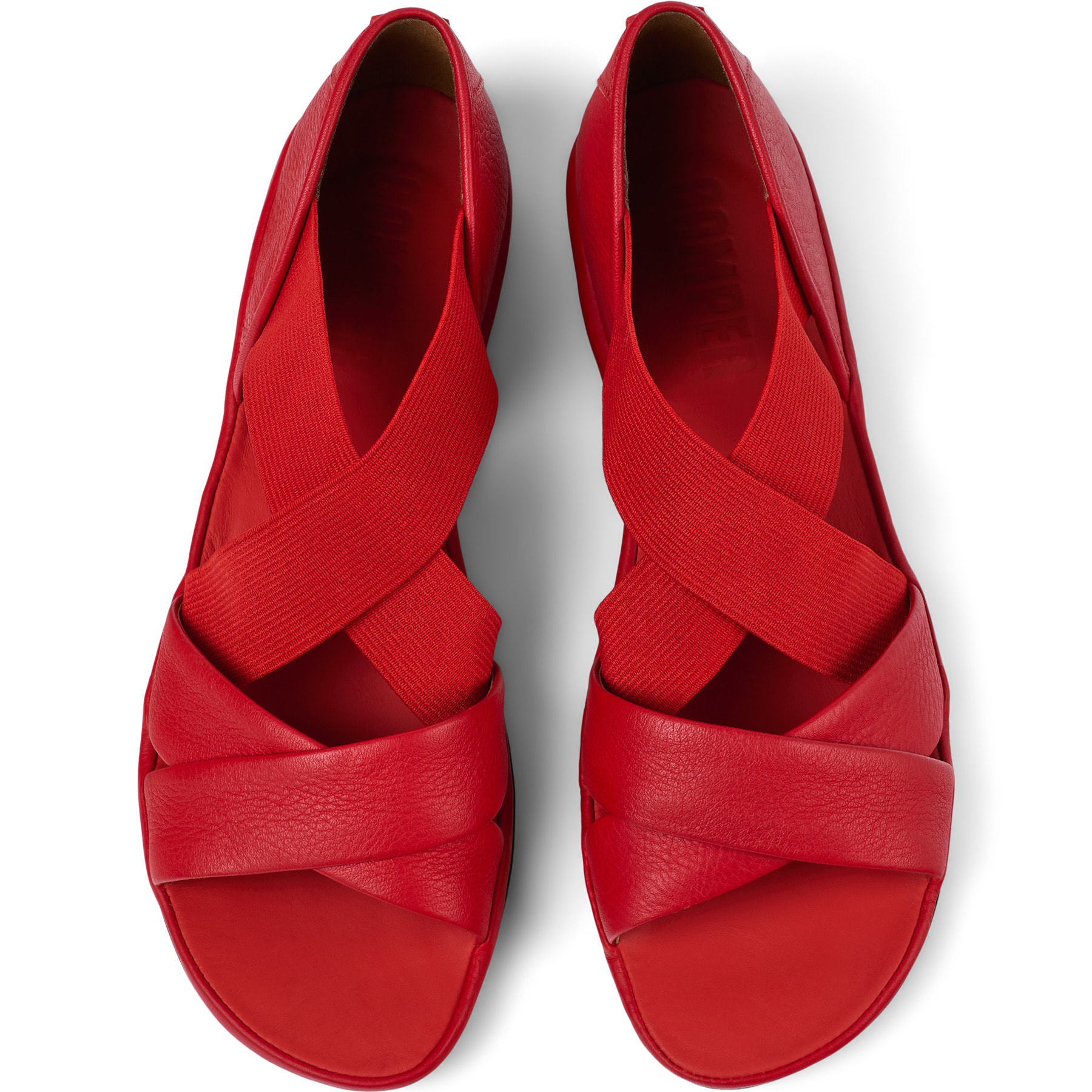 Sandalias - CAMPER Right Nina - Rojo - Cuero liso