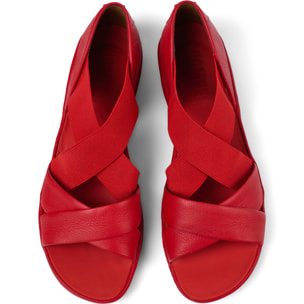 Sandalias - CAMPER Right Nina - Rojo - Cuero liso