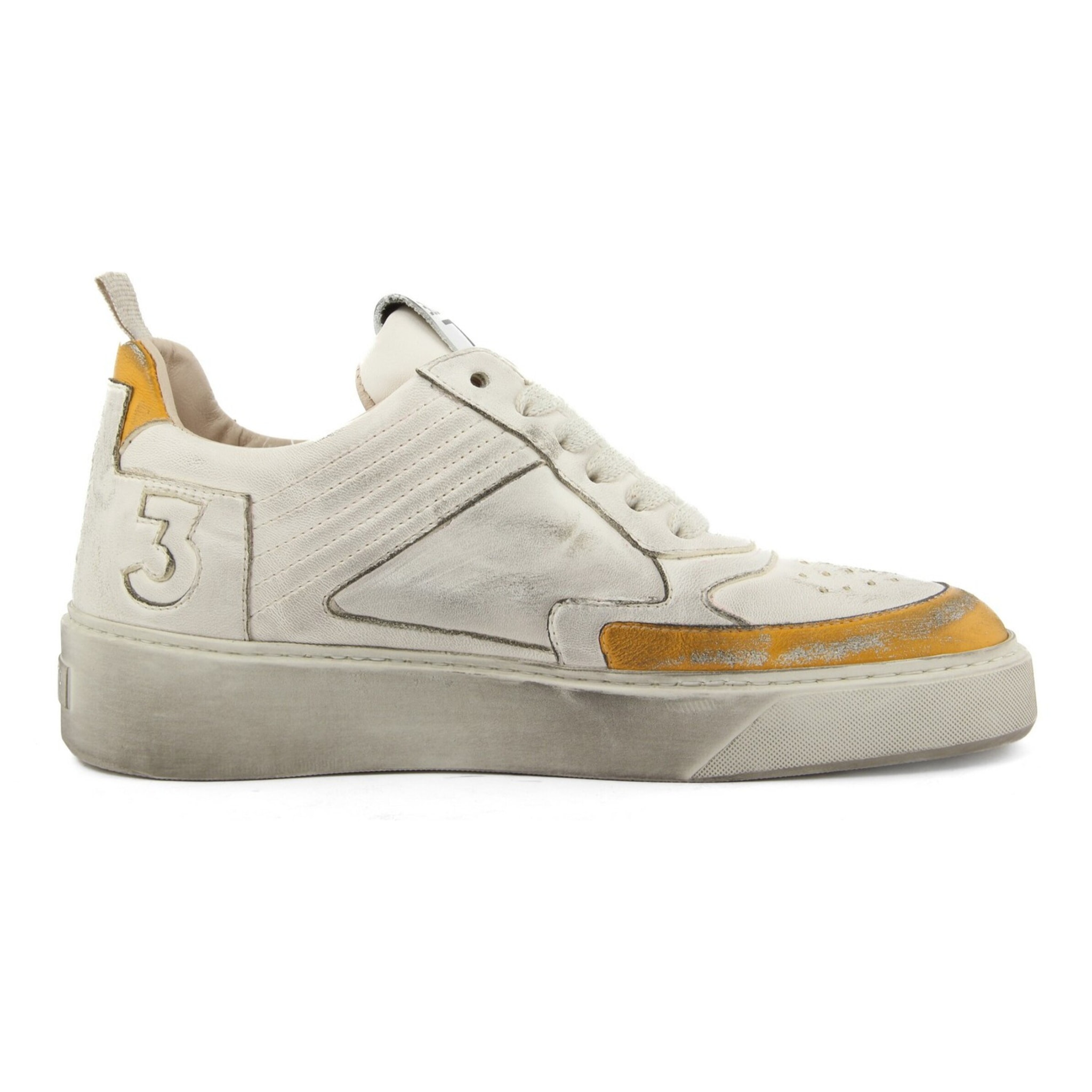 Sneakers Donna - Colore : White_Ocra