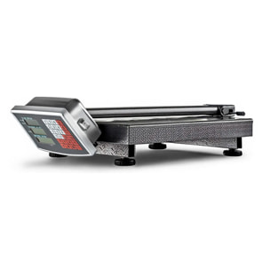 Bilancia Digitale Industriale 300 kg Con Piattaforma 40 X 50 Cm Display LCD Retroilluminato Asta Pieghevole In Acciaio Inox Batteria Ricaricabile 20h