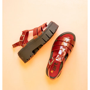 Sandalias 2042 NAPPA SHINNY BLACK / LEEDS color Black