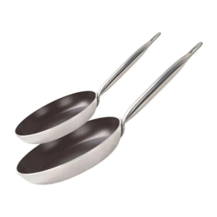 Lot de 2 poêles céramique sans PFAS Bistro Line Elo