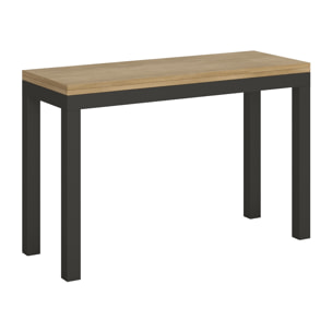 Mesa tipo libro 120/200x45/90 cm Everyday Double Roble Natural estructura Antracita