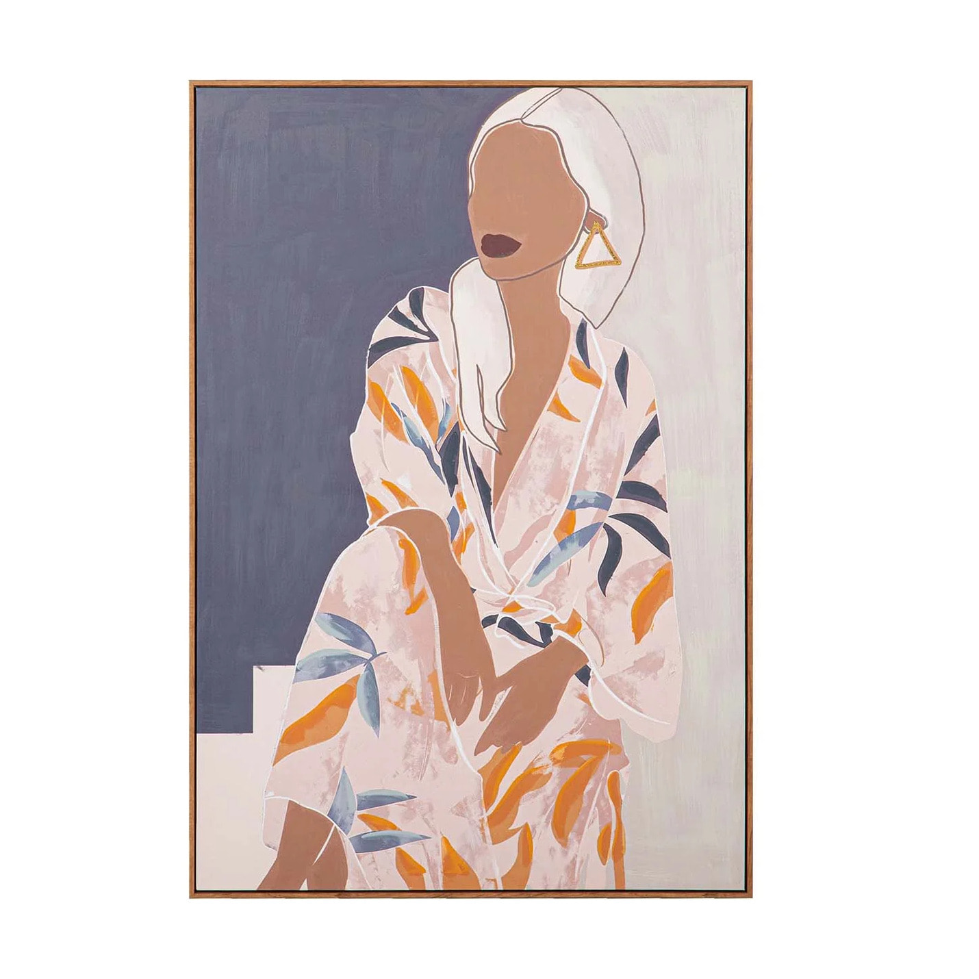 Cuadro Mujer 80% Pintado A Mano 80x4x120 Cm
