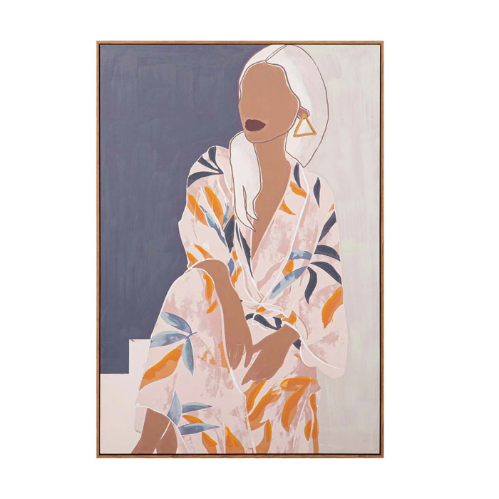 Cuadro Mujer 80% Pintado A Mano 80x4x120 Cm