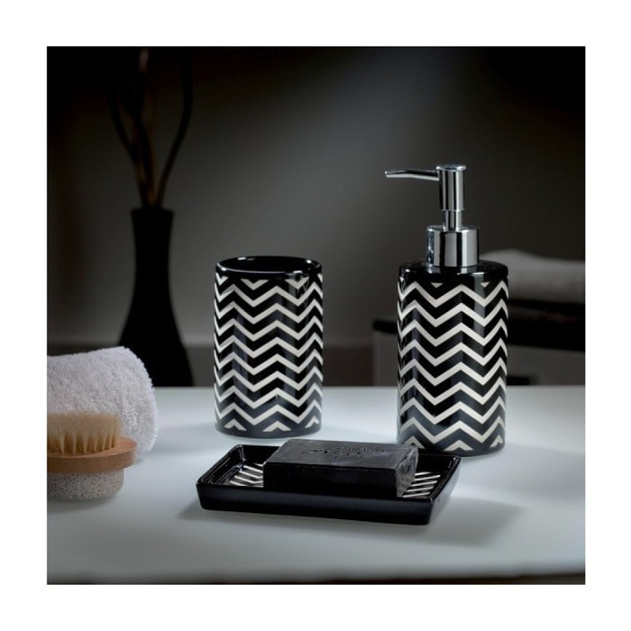 Gobelet Céramique WAVE Noir & Blanc Spirella