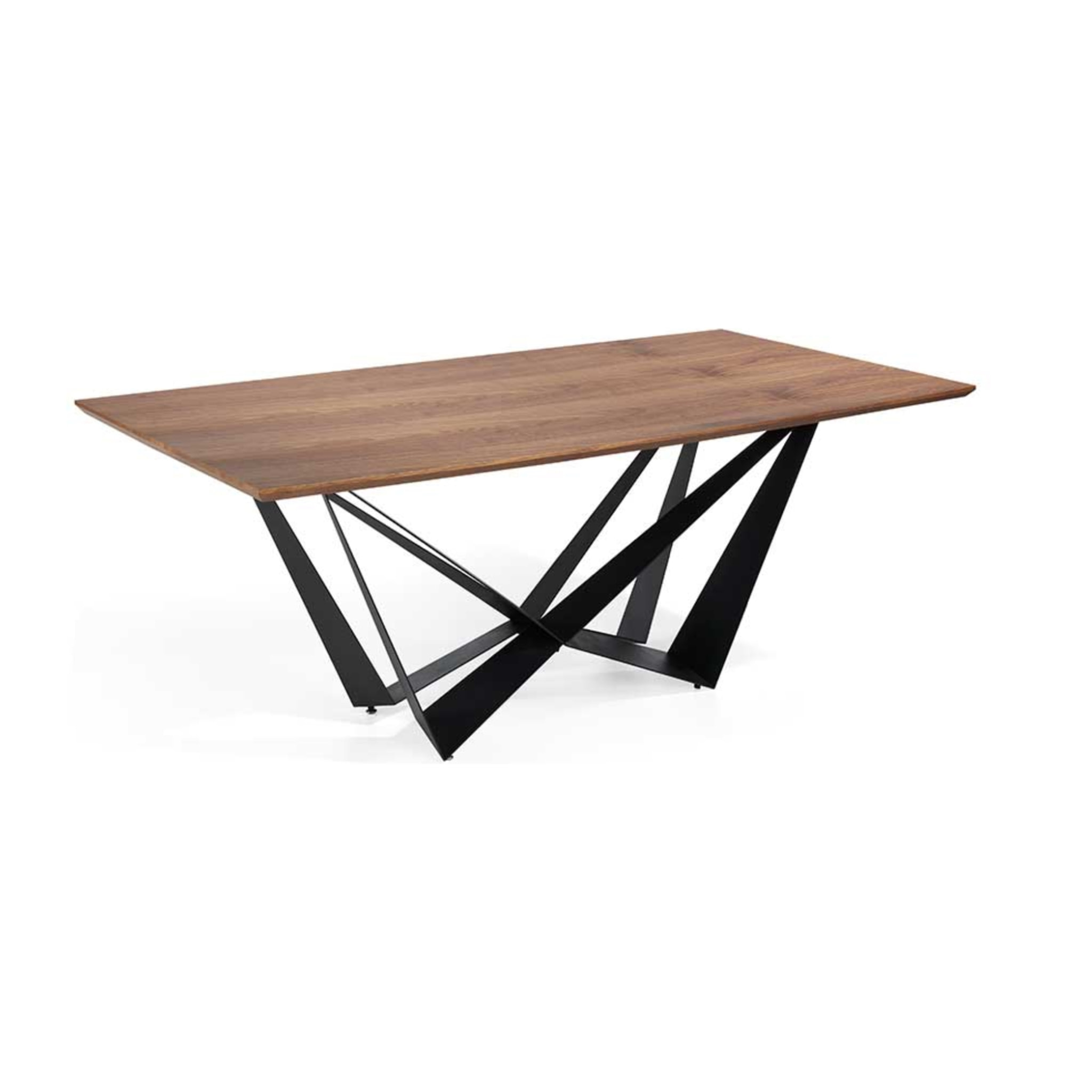 Mesa fija de comedor – Nogal y negro