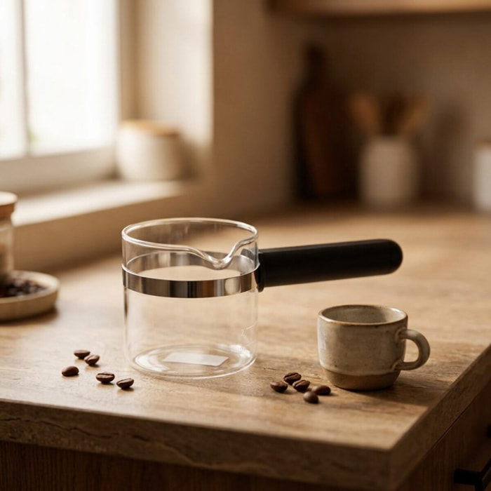 Verseuse à expresso micro-ondable 4 tasses compatible avec de nombreuses marques Fackelmann