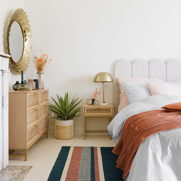 Commode "Rayo" en métal & bouleau 6 tiroirs 120x40cm