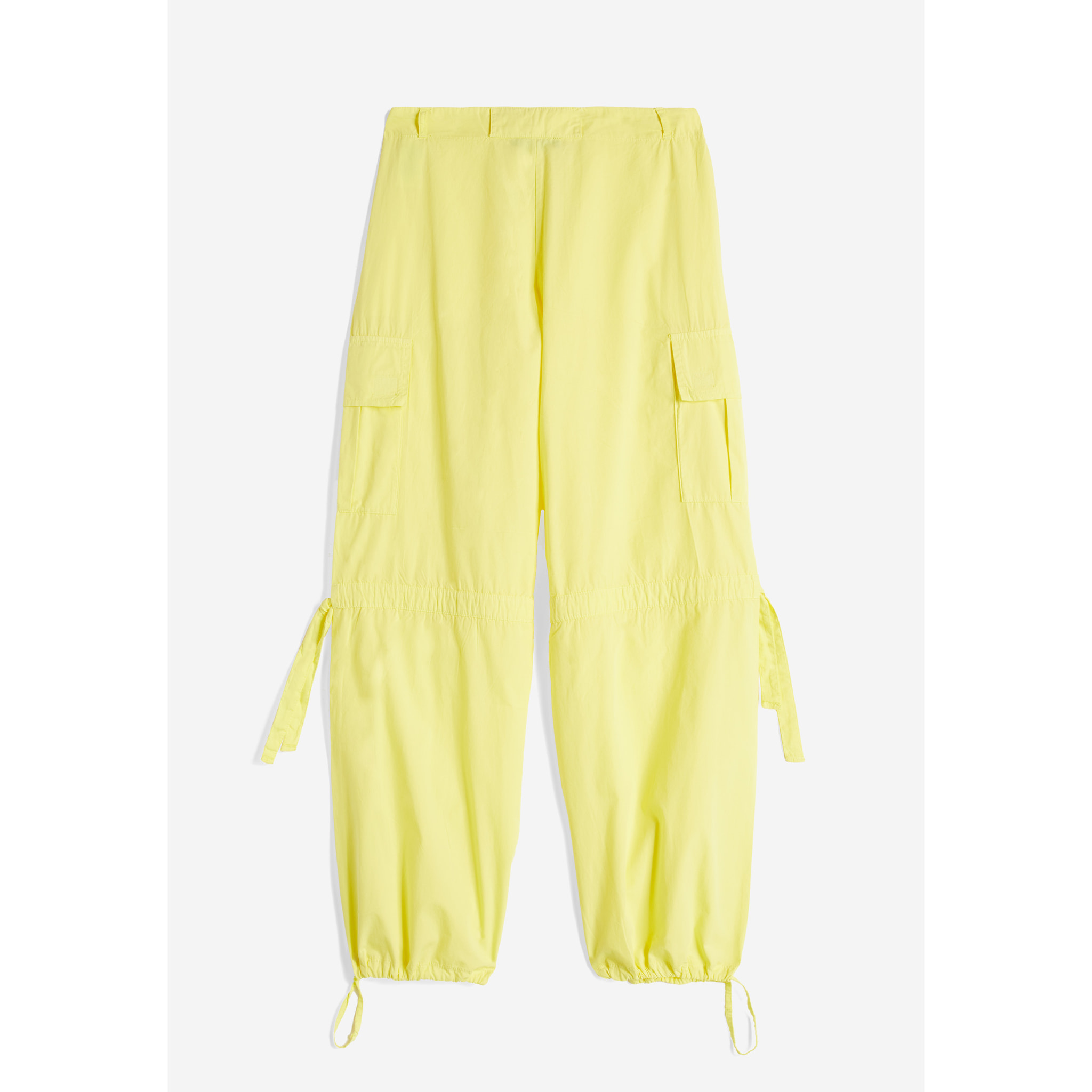 Pantaloni cargo da donna in tessuto popeline tinto capo