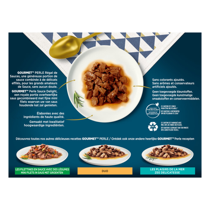 GOURMET PERLE Régal de Sauces 12x85g - Lot de 6