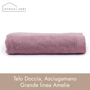 INTRECCI HOME Telo Doccia, Asciugamano Grande in Puro Cotone 500 g, , Morbidezza Extra, Assorbenza Superiore, Elegante e Durevole,