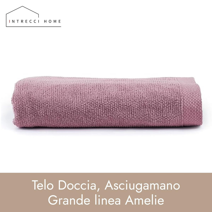 INTRECCI HOME Telo Doccia, Asciugamano Grande in Puro Cotone 500 g, , Morbidezza Extra, Assorbenza Superiore, Elegante e Durevole,