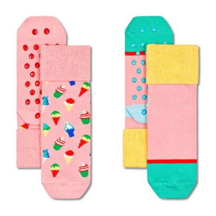 Calcetines 2-pack kids ice cream anti-slip