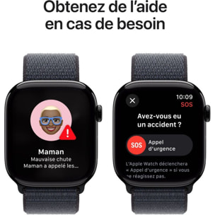 Montre connectée APPLE WATCH Serie 10 46mm Alu/Noir Loop