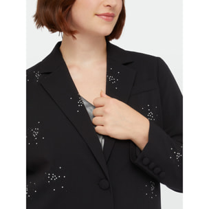 Fiorella Rubino - Blazer largo con puntos de luz - Negro