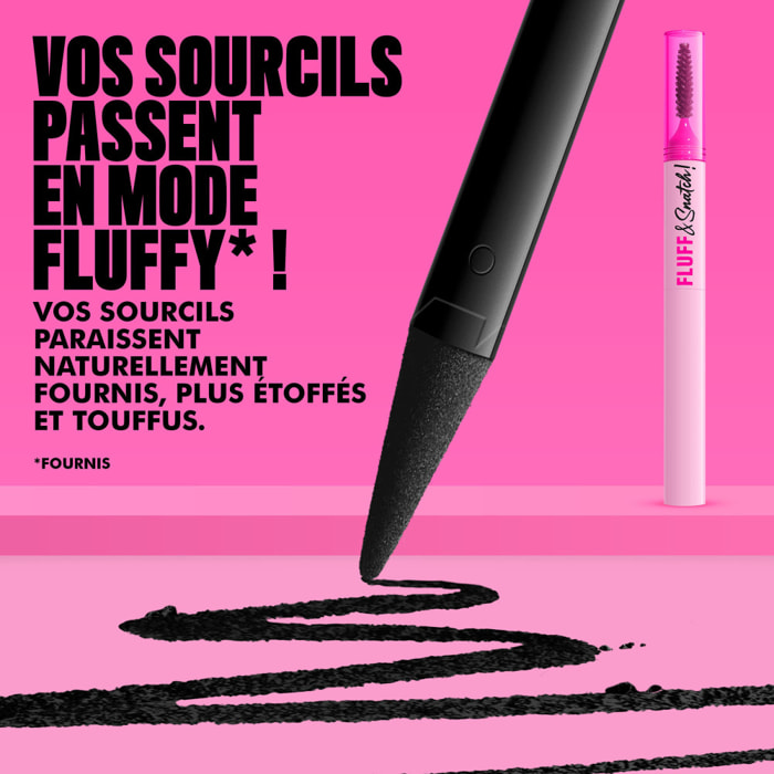 NYX Professional Makeup Fluff & Snatch Crayon Sourcil Précision Effet Poudré BLACK
