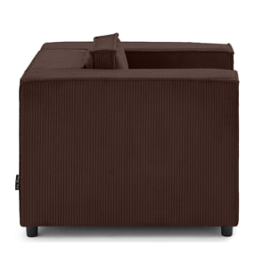 Stella - fauteuil en velours côtelé - Marron