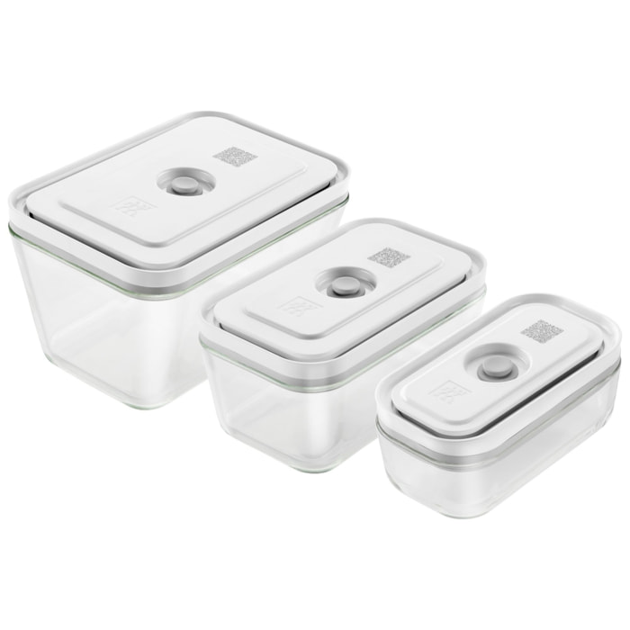 Set de 3 boîtes sous vide - verre - rectangulaire ZWILLING® FRESH & SAVE
