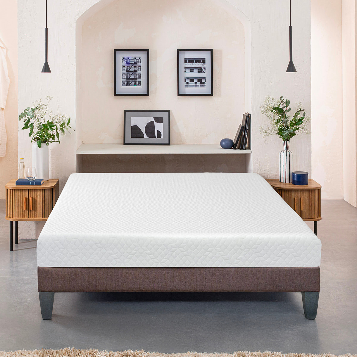 Matelas Absolu, Soutien Ferme ,21 cm, Mémoire de Forme & Mousse Haute Densité, Fabrication Française, Déhoussable