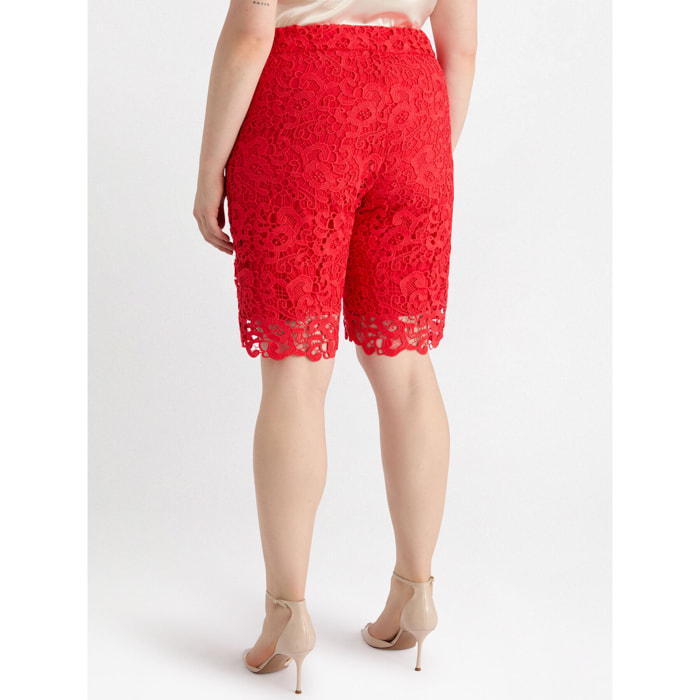 Fiorella Rubino - Pantalones cortos de encaje - Rojo