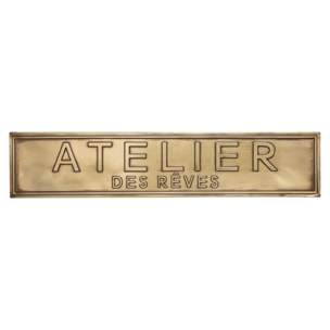 Déco murale métal embossé 99x20cm