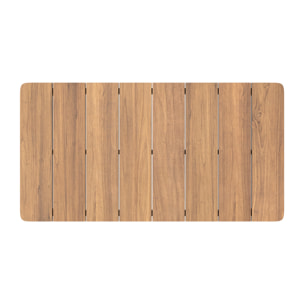 Table basse rectangulaire de jardin en bois de teck massif - Nadila