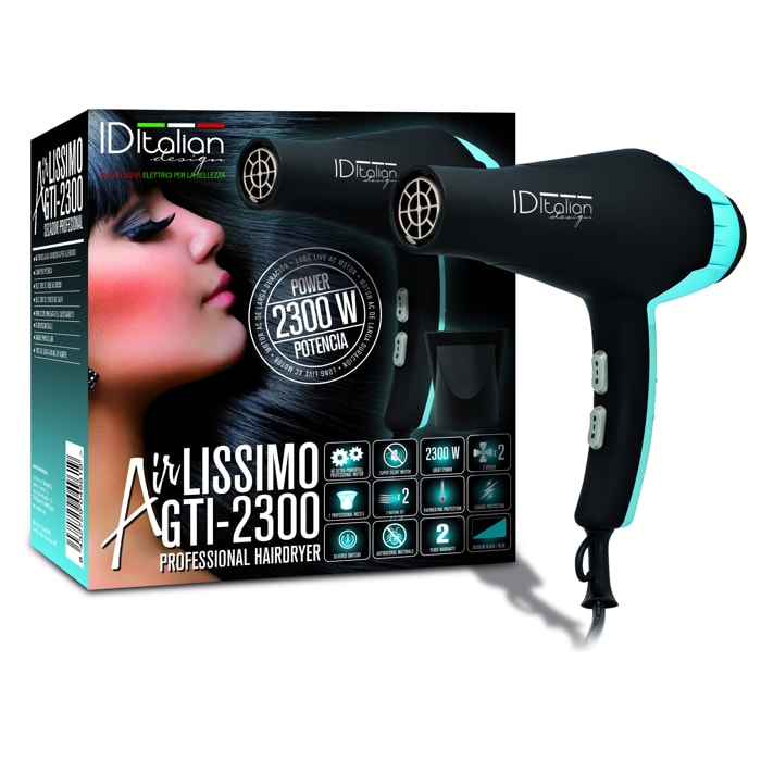 Sèche-cheveux gti 2300 airlissimo bleu azur2300w