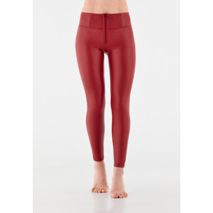 Pantaloni push up WR.UP® skinny vita alta con zip similpelle