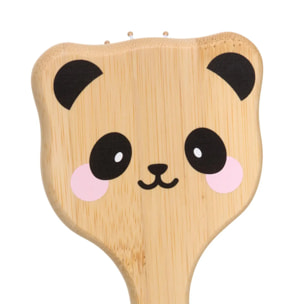 Brosse à Cheveux Niami Panda en Bambou Beige