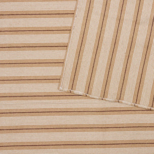 Tapis Groove 170x120cm rayé beige lin