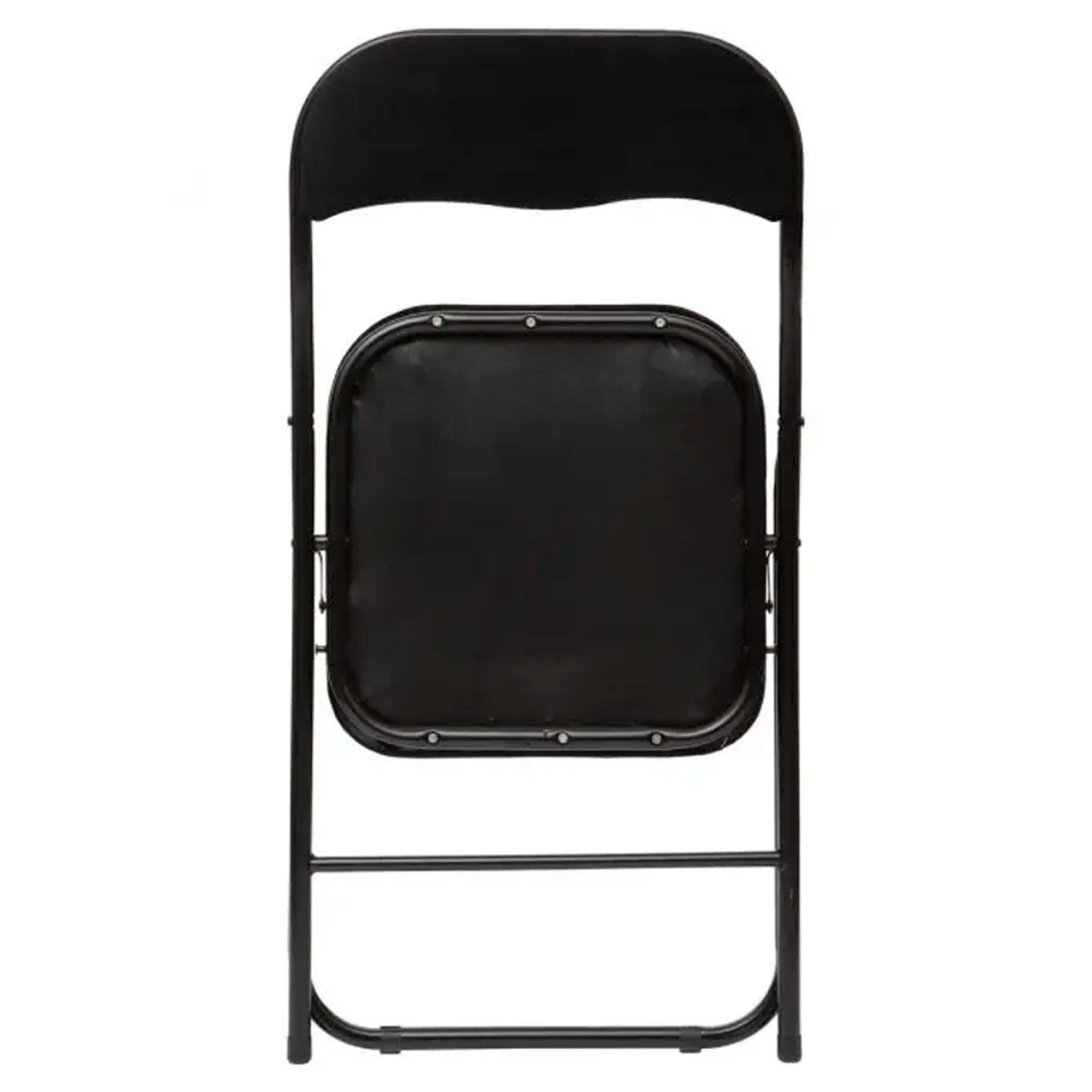 Silla plegable de terciopelo negro