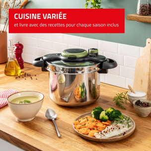 Autocuiseur SEB Clipso minut 4 Saisons 7.5L Vert Moringa