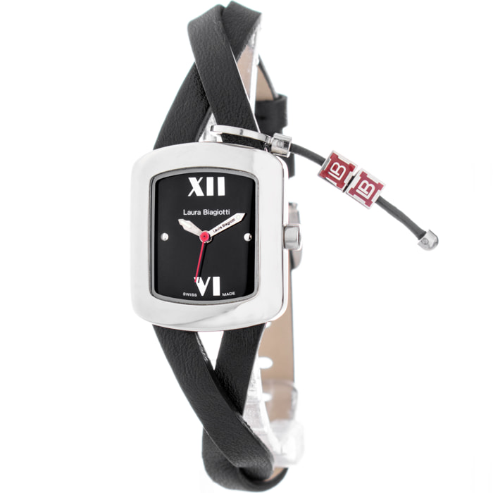 Reloj Laura Biagiotti LB0044L-NE Mujer Analogico Cuarzo con Correa de Piel