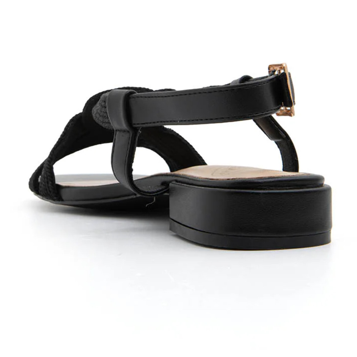 Sandalo con fascette a incrocio glow - NERO