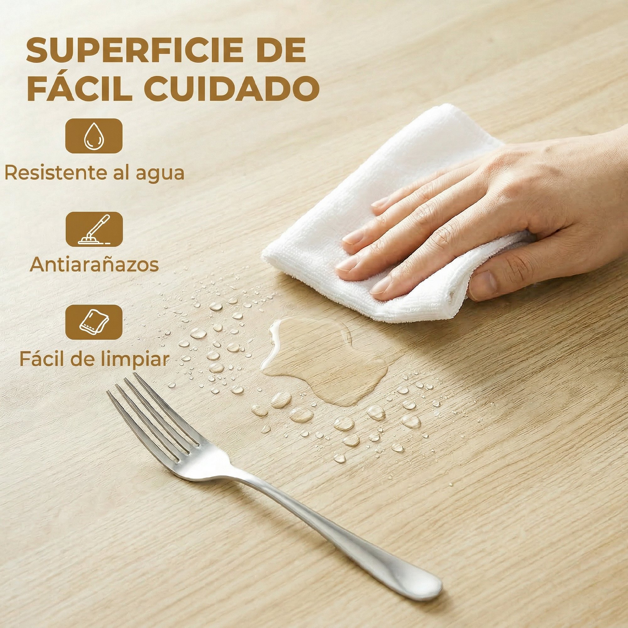 Mesa Plegable de Comedor, Mesa de Cocina Plegable Redonda, para 2-6 Personas, con Ala Abatible, Marco de Acero Doble X, para Salón, Espacio Pequeño, Ø110x76 cm, Natural