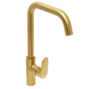 Dark set mitigeur lavabo XL + mitigeur cuisine avec bras pivotant, or brossé (SATBSDA285BZ)