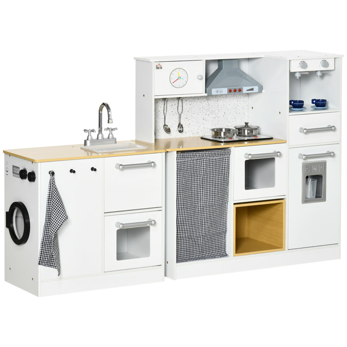 Cocina de Juguete de Madera para Niños de +3 Años con Luz Sonidos 78,5x29x81 cm