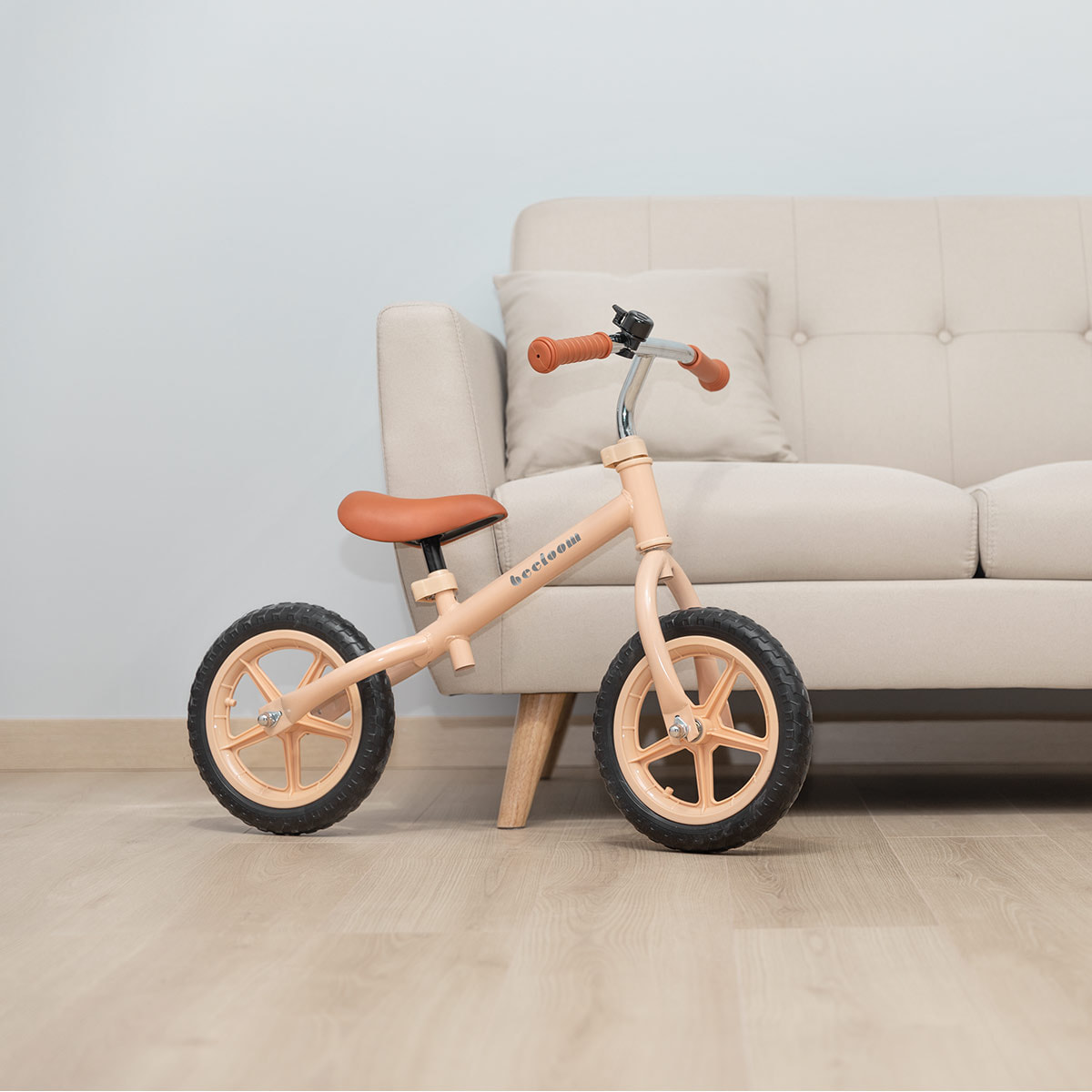 Bicicleta sin pedales BERRY BIKE bici infantil de aluminio diseño rosa